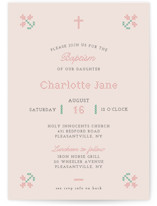 Cross Stitched Baptism and Christening Invitations