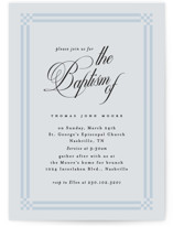 Woven Border Baptism and Christening Invitations