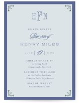 Heirloom Monogram Baptism and Christening Invitations