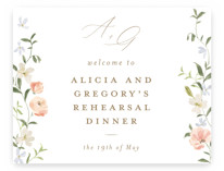 Garden View Wedding Party Signs