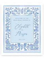 Porcelain Floral Wedding Party Signs