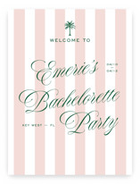 Palm Stripes Wedding Party Signs