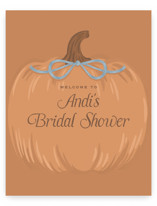 Pumpkins + Bows Wedding Party Signs