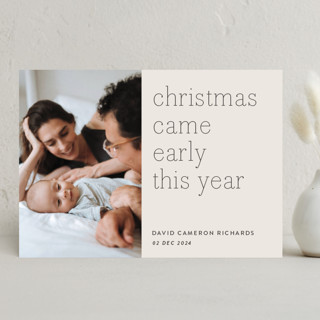Early Christmas Holiday Birth Announcements