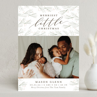 Merriest Little Christmas Holiday Birth Announcements