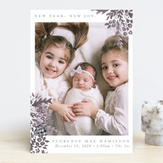 New Year. New Joy Holiday Birth Announcements
