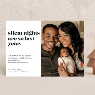silent nights, so last year Holiday Birth Announcements