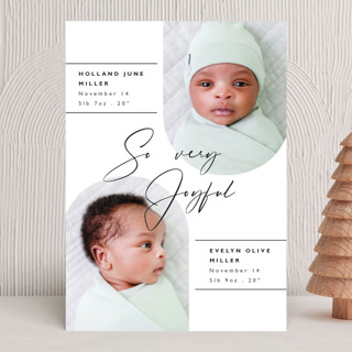 Christmas Miracles Holiday Birth Announcements