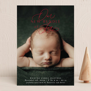 New Bundle of Joy Holiday Birth Announcements