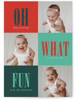 Oh What Fun Holiday Birth Announcements