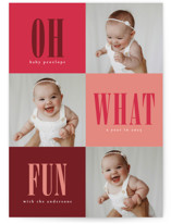Oh What Fun Holiday Birth Announcements