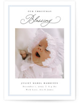Christmas Blessing Holiday Birth Announcements