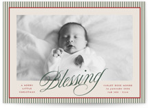 A merry little Christmas blessing Holiday Birth Announcements