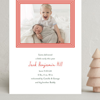 Santa Delivery Grand Holiday Birth Announcements