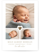 our little sweetheart Foil-Pressed Birth Announcements