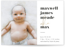 a.k.a. Foil-Pressed Birth Announcements
