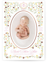 Cottagecore Foil-Pressed Birth Announcements