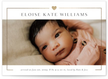 Lovely Foil-Pressed Birth Announcements