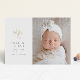 little posy Foil-Pressed Birth Announcements