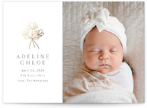 little posy Foil-Pressed Birth Announcements