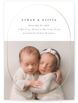 Oval Announcement Foil-Pressed Birth Announcements
