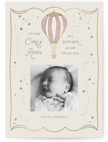 balloon whimsy Foil-Pressed Birth Announcements