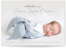 Handdrawn Foil-Pressed Birth Announcements