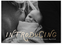 Intro Foil-Pressed Birth Announcements