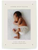 Mini Dot Foil-Pressed Birth Announcements