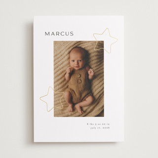 Cute Stars Foil-Pressed Birth Announcements