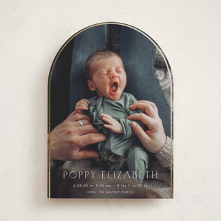 Classic Arch Foil-Pressed Birth Announcements