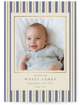 Colorful Stripes Foil-Pressed Birth Announcements