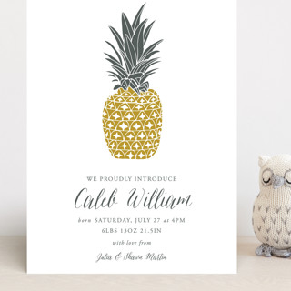 Guilded Pineapples Grand Birth Announcements