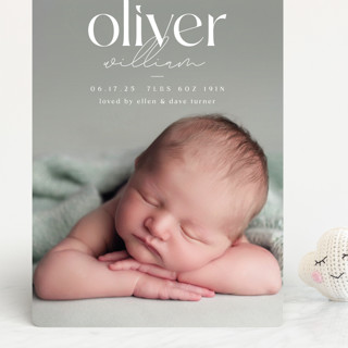 Elegant Intro Grand Birth Announcements