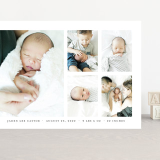 Lovely Grid Grand Birth Announcements