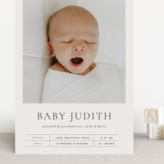 Welcome Home Grand Birth Announcements