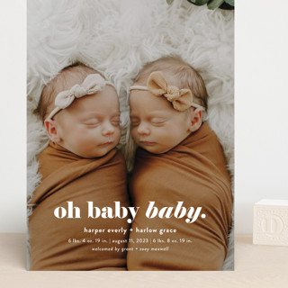 Oh Baby Baby Grand Birth Announcements