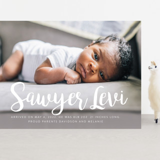 Big & Bold Grand Birth Announcements