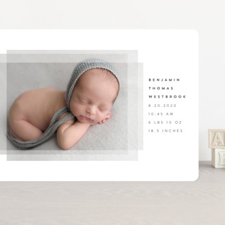 Transparent Grand Birth Announcements
