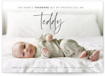 My Nickname Grand Birth Announcements