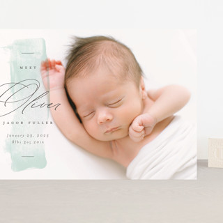 Fresh Paint Grand Birth Announcements