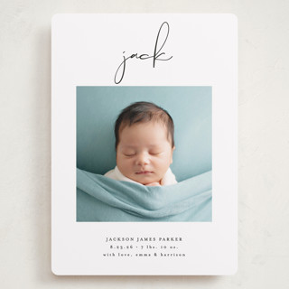 Just Me Grand Birth Announcements