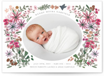 Blossom Baby Foil-Pressed Grand Birth Announcements