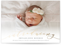 Treasured Foil-Pressed Grand Birth Announcements