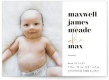 a.k.a. Foil-Pressed Grand Birth Announcements