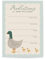 Vintage Ducklings Baby Shower Game Cards