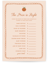 A Little Cutie Baby Shower Game Cards