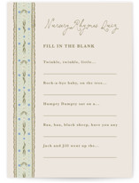 Baby little toys Baby Shower Game Cards