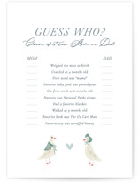 Little Ducks Baby Shower Game Cards