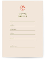 Peppermint Baby Shower Game Cards